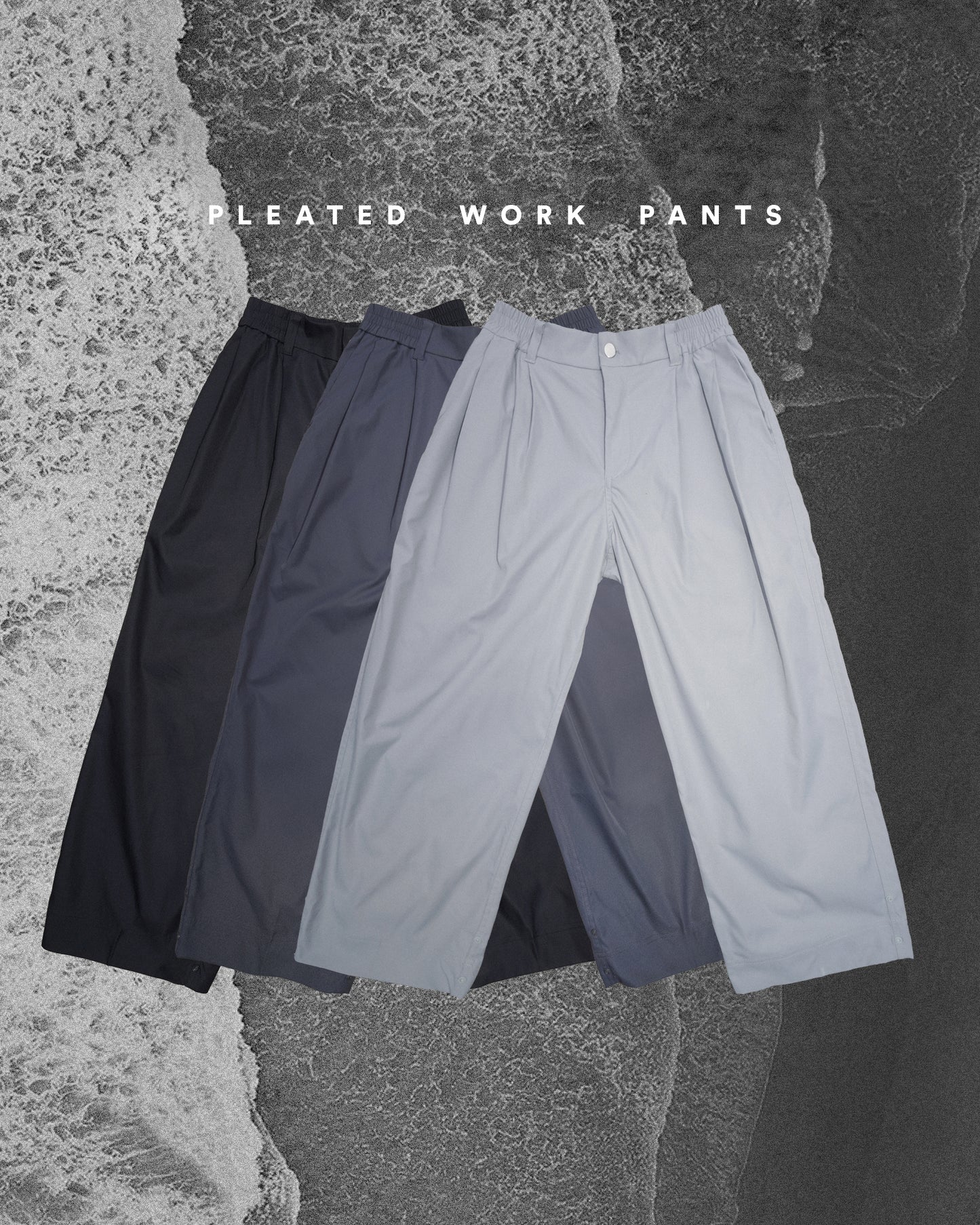 Pleated Work Pants | Black