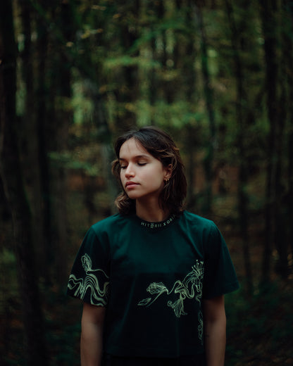 Oriane Lily | Oversized Tee | Forest Green