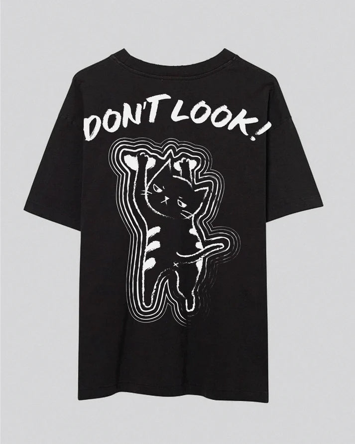 Don't Look | Oversized Tee | Charcoal