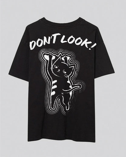 Don't Look | Oversized Tee | Charcoal