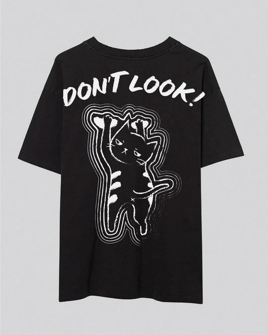 Don't Look | Oversized Tee | Charcoal