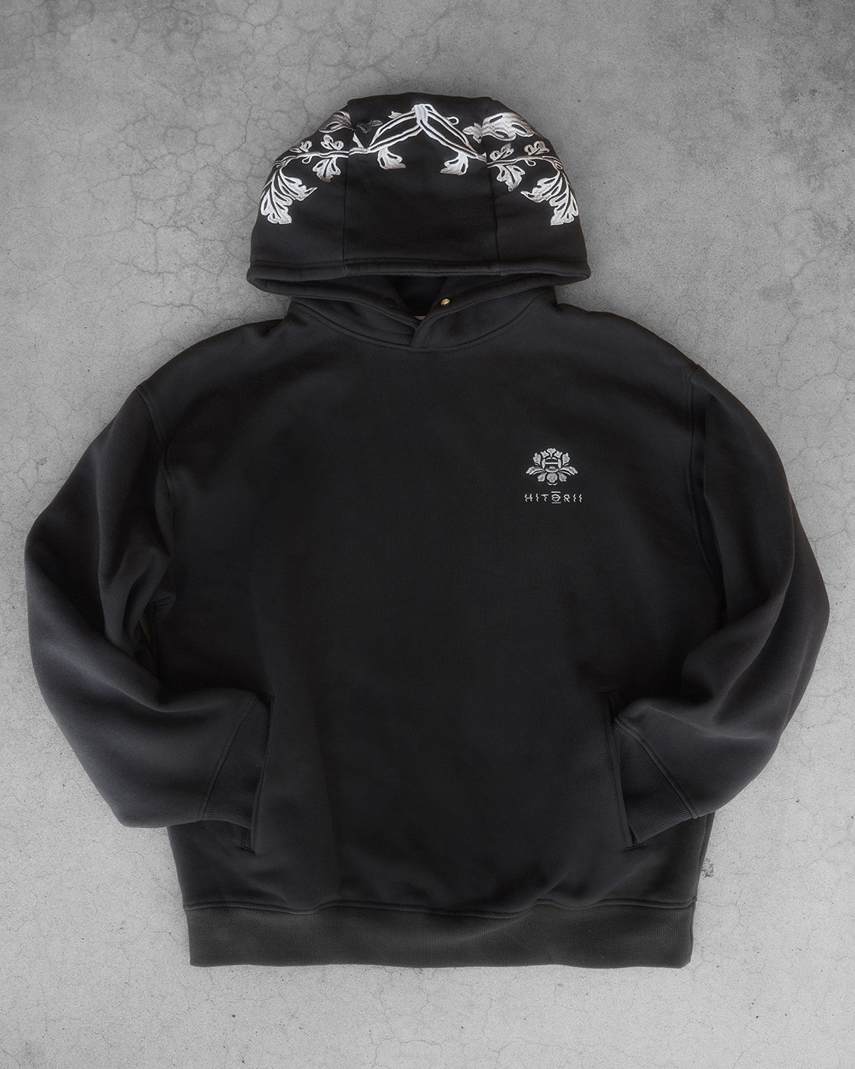 Peonies | Hoodie | Vintage Black
