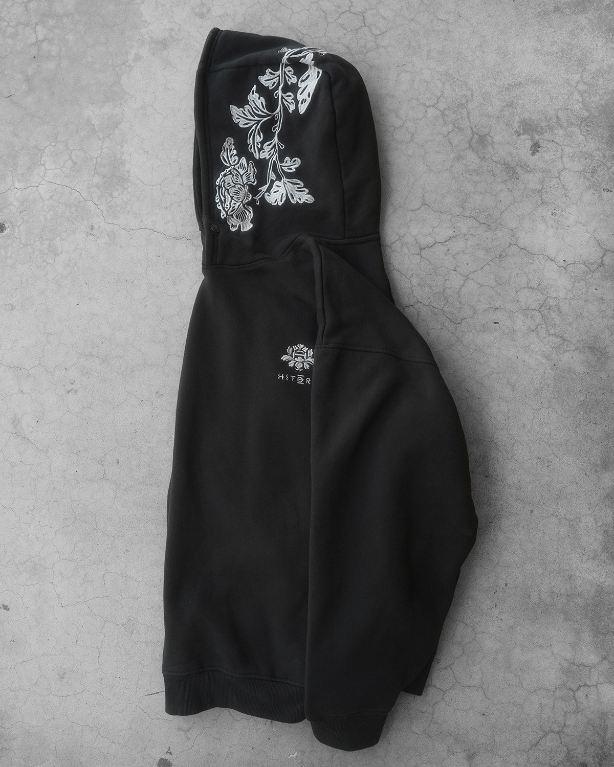 Peonies | Hoodie | Vintage Black