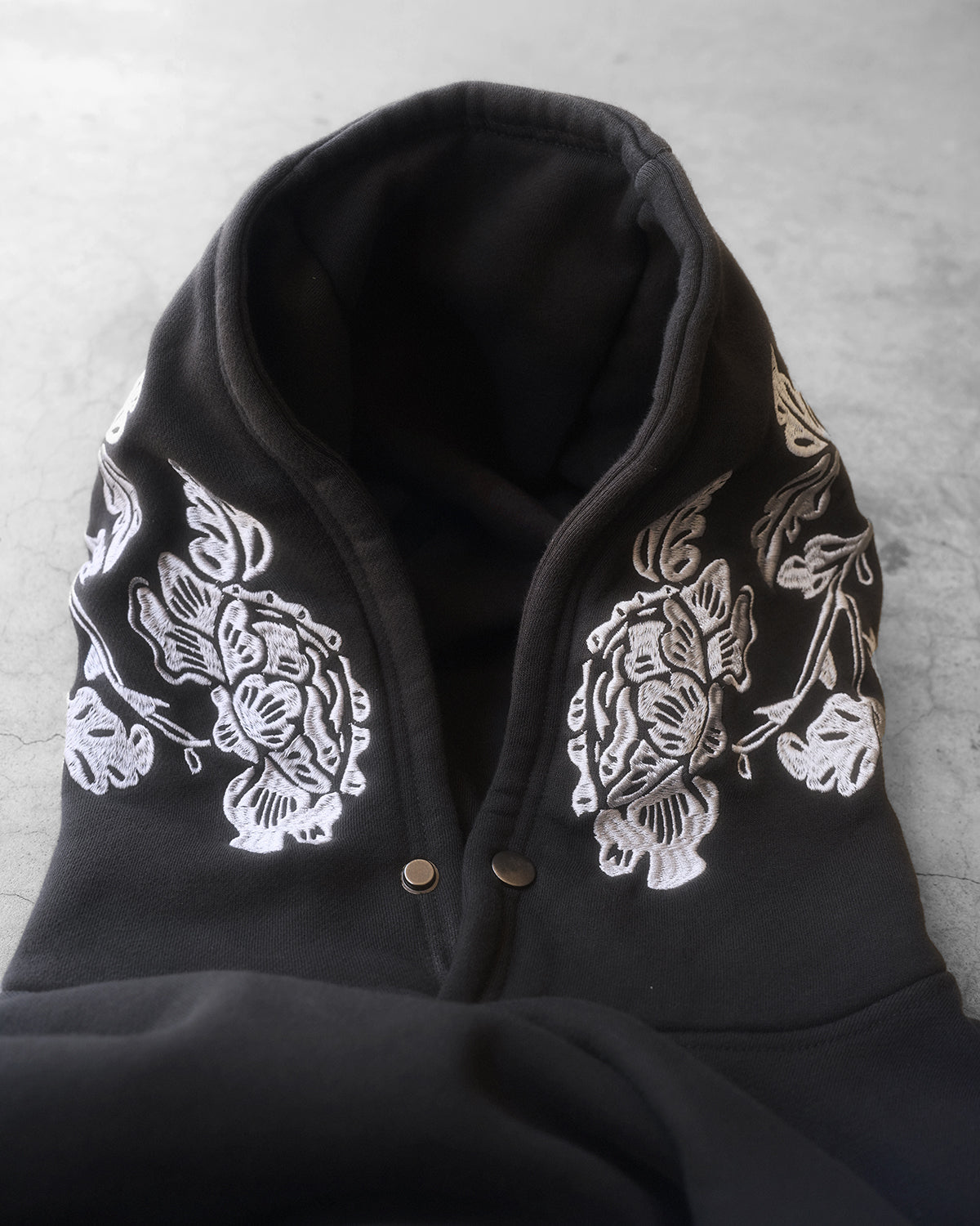 Peonies | Hoodie | Vintage Black