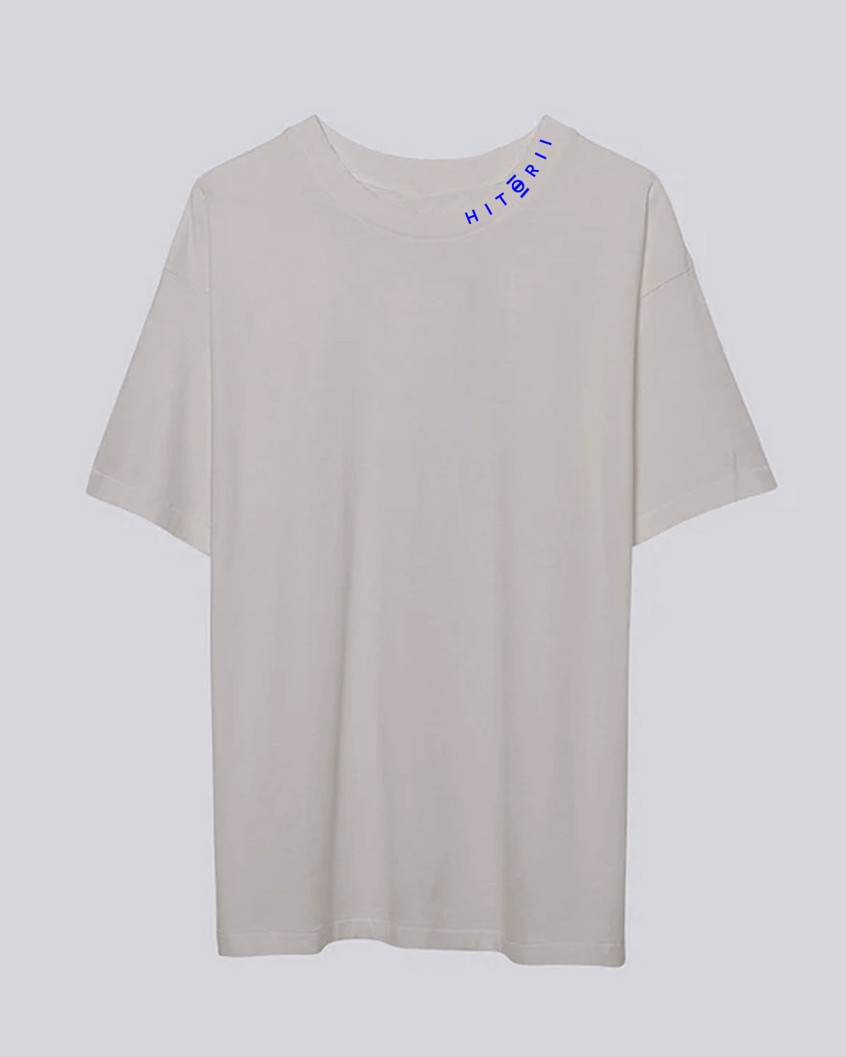 Don't Look | Oversized Tee | Gray + Blue