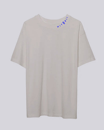 Don't Look | Oversized Tee | Gray + Blue