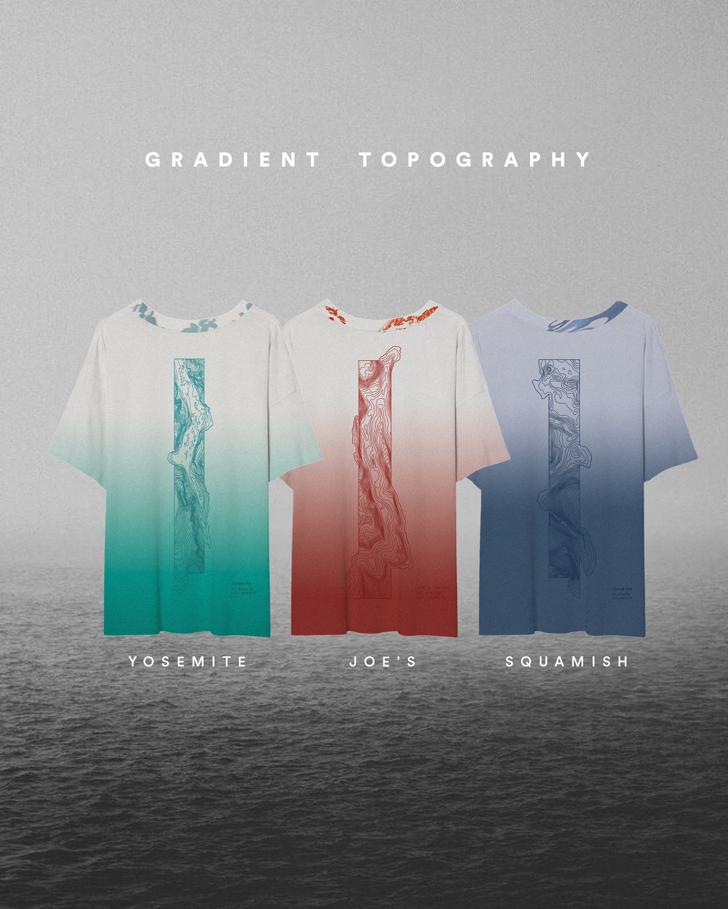 LIMITED Topo Gradient | Oversized Tee | Yosemite