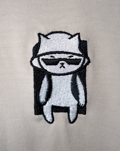 Hitorii Crashpad Mao Oversized Tee /// Off-White /// Embroidered Mao