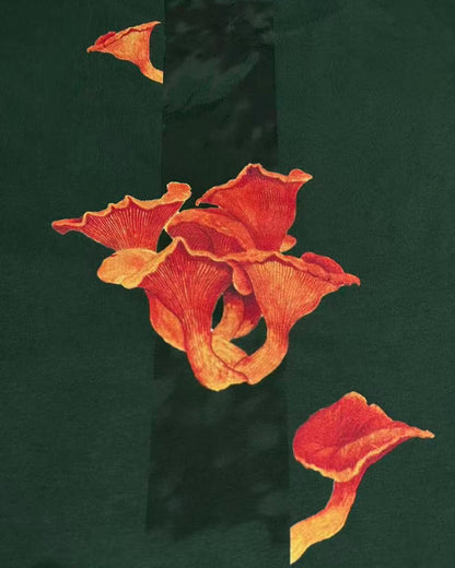 Oriane Chanterelle | Crop Tee | Forest Green