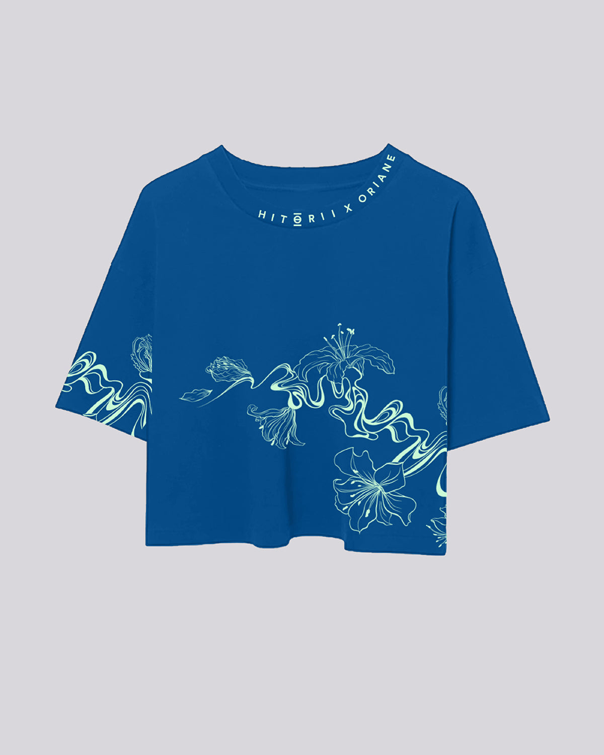 Oriane Lily | Crop Tee | Cobalt Blue
