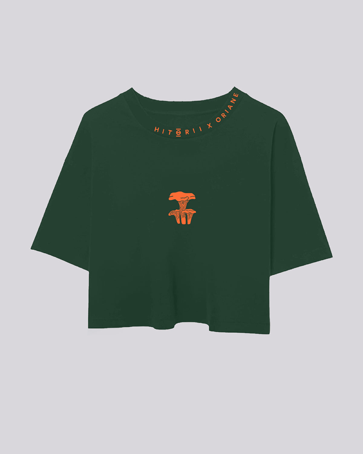 Oriane Chanterelle | Crop Tee | Forest Green