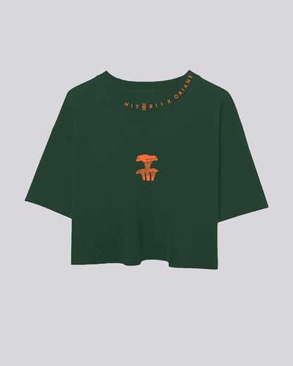 Oriane Chanterelle | Crop Tee | Forest Green