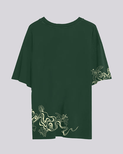 Oriane Lily | Oversized Tee | Forest Green