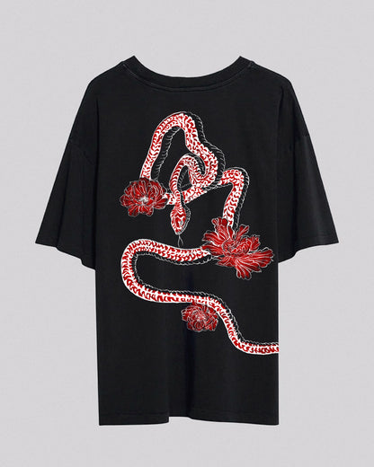 Year of the Snake | Oversized Tee | Vintage Black
