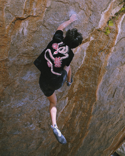 Year of the Snake | Oversized Tee | Charcoal (Stonewashed)