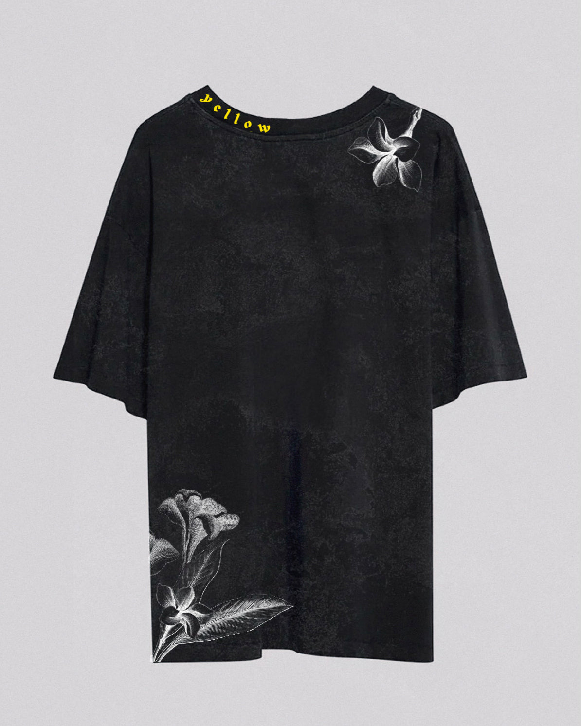 Yellow Climbing | Oversized Tee | Stonewashed Black