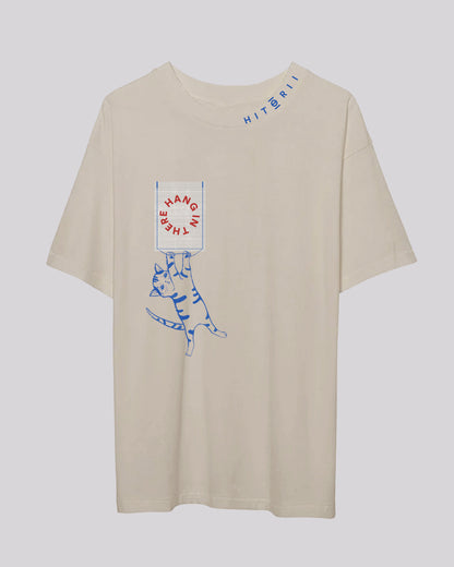 Hang In There! | Oversized Tee | Cream